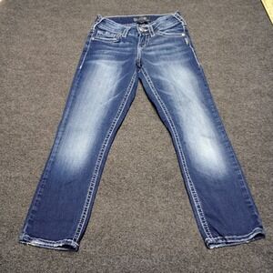 Silver Jeans Women 25 Suki Mid Capri Fade Out Stretch Ladies Denim Pants